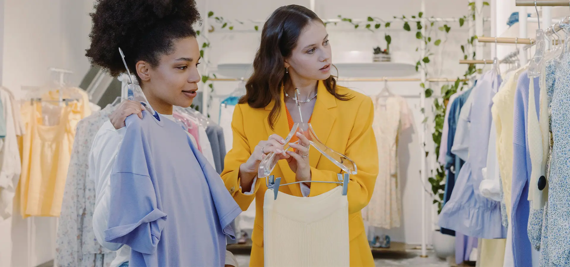 Confused store shoppers